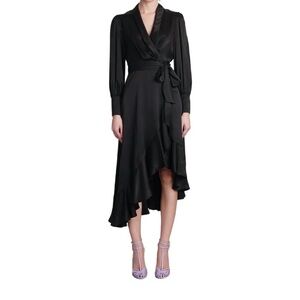 Zimmerman Black Silk Wrap Dress - Worn Once, Perfect Condition